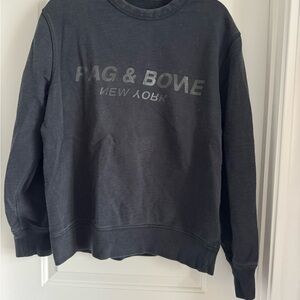 Rag & Bone Black Crewneck Sweatshirt Casual Style